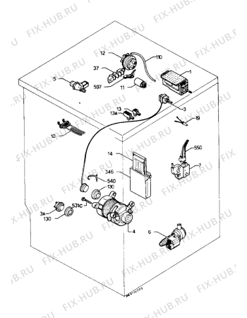 Взрыв-схема стиральной машины Zanussi ZF1245 - Схема узла Electrical equipment